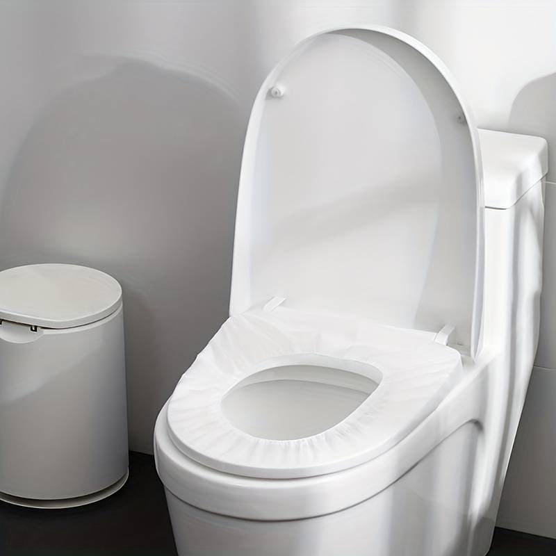 Set Of 10 Disposable Toilet Seat Cover, Non-woven Fabric Toilet Mat Seat Cover, Travel Camping Bathroom Accessories, Bathroom Toilet Paper Pack, Individually Wrapped Toilet Seat Cushion, Premium Elastic Strap Toilet Seat Cover Set Of 10 Disposable Toilet Seat Cover, Non-woven Fabric Toilet Mat Seat Cover, Travel Camping Bathroom Accessories, Bathroom Toilet Paper Pack, Individually Wrapped Toilet Seat Cushion, Premium Elastic Strap Toilet Seat Cover